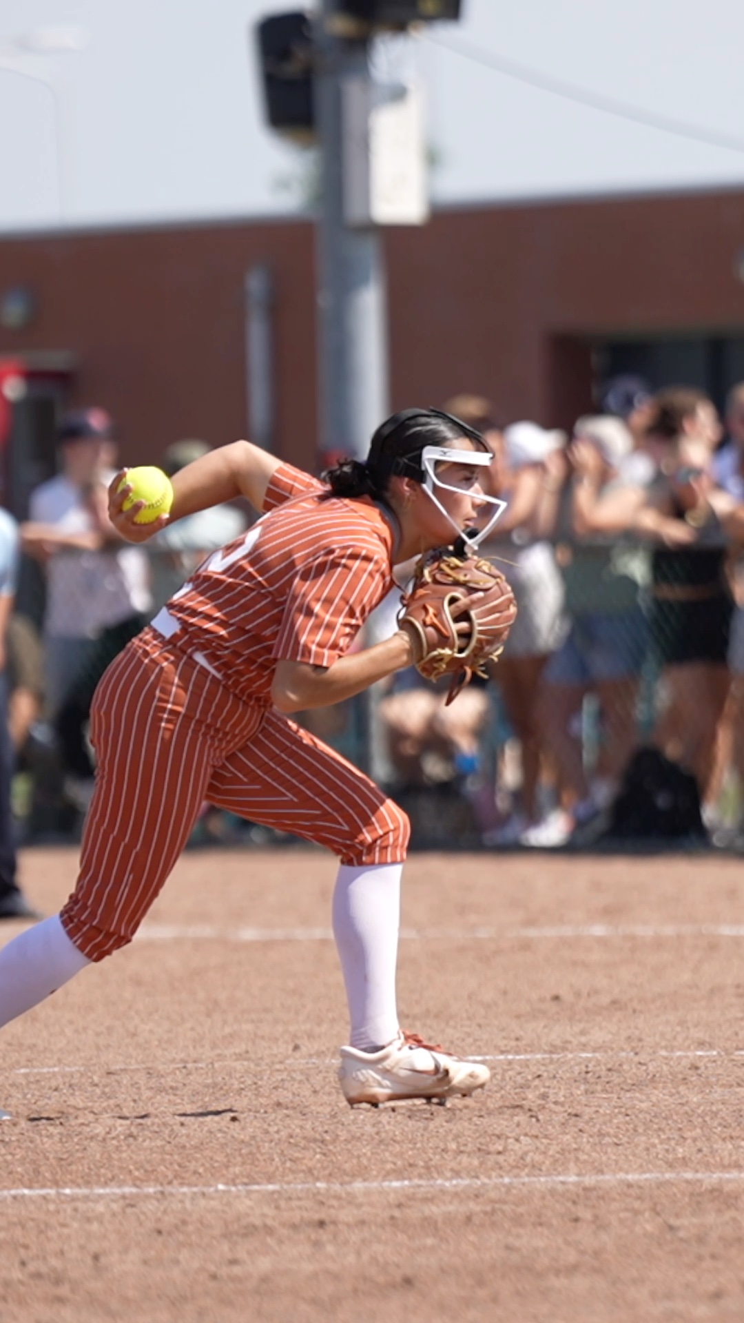 Brenlee Gonzalez pitching (side view)